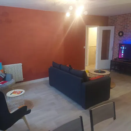 Apartament 5 Personnes 52m2 Avec Grand Salon Et 1 Chambre Proche Aeroport Et Gare *